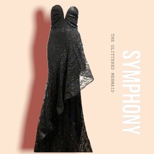 Black Glittered Mermaid Gown